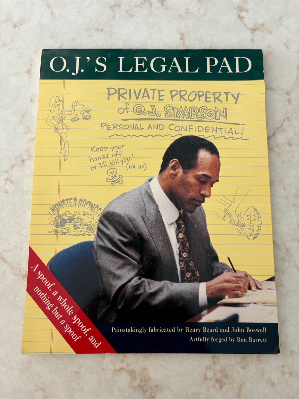 O.J.'s Legal Pad Novelty Notepad - Yellow